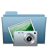 Blue Folder Pictures Icon 48x48 png